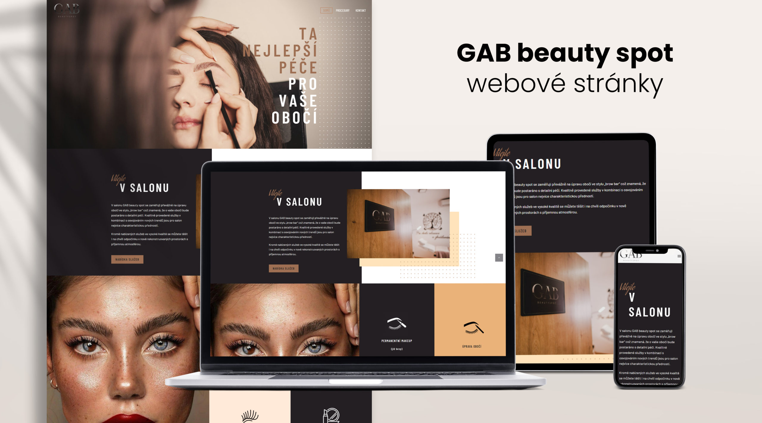Webové stránky salonu GAB beauty spot