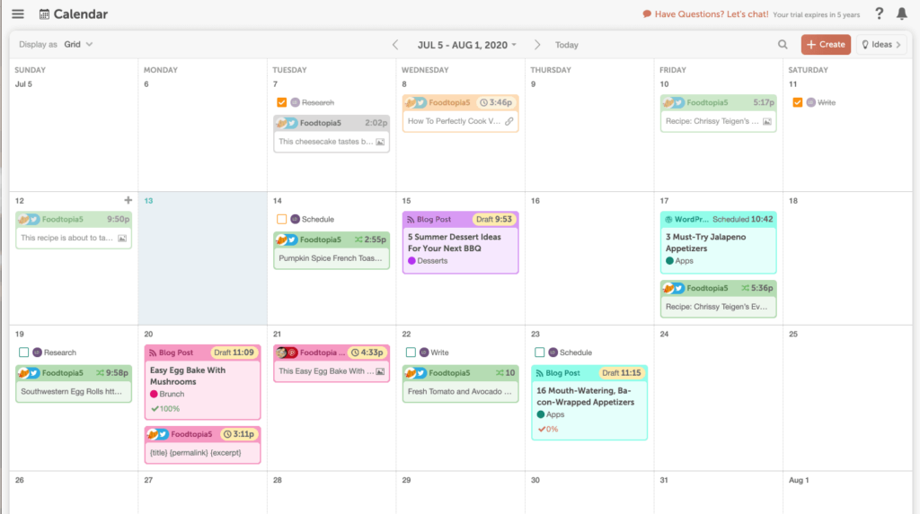CoSchedule sociální kalendář: Automatizace marketingu na sítích